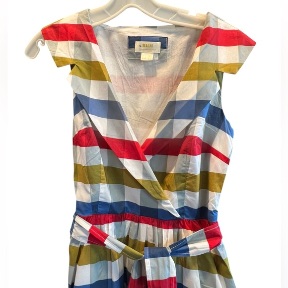 Maeve Colorful Striped Midi Dress - Picture 2 of 7